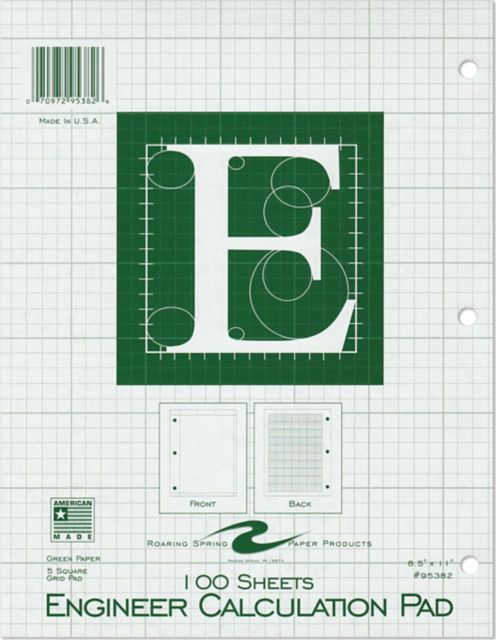 ENGINEER PAD 100SH 8.5x11'