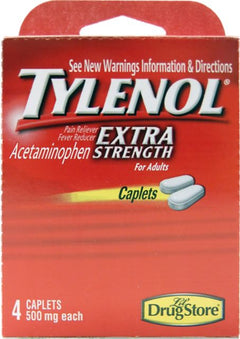 TYLENOL 4CT 500MG CAPLETS