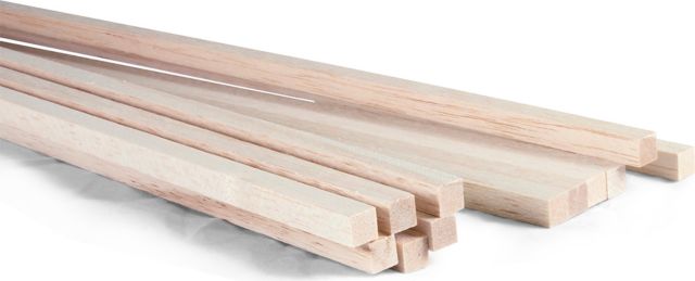 BALSA 3/8X3/8X36 12PCS