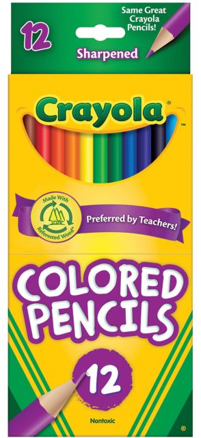 CRAYOLA COLOR PENCIL 12 PK( 12