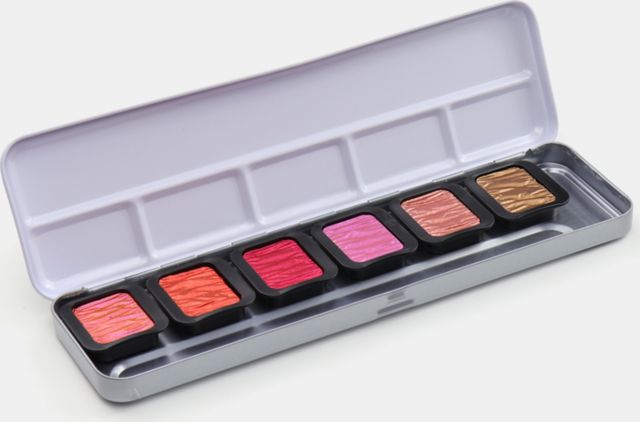 Finetec® Artist Pearlescent Watercolor Paint 6-Color Warm Set