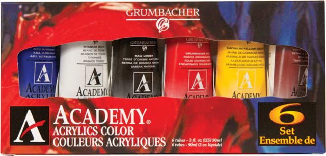 ACADEMY ACRYLIC 6 COLOR SET