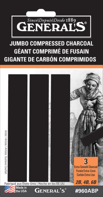 JUMBO COMPRESSED CHARCOAL(12