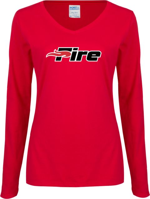 Southeastern Ladies Long Sleeve V Neck Tee Primary Mark - ONLINE ONLY