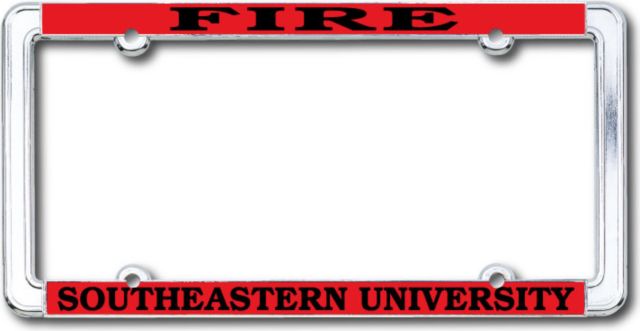 Southeastern University Fire Thin Dome License Plate Frame