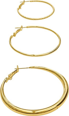 EAR TRIO SMALL HOOPS GOLD